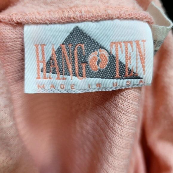 Vintage 80s Hang Ten Size S Pink‎ Ribbed Dropped Waist Sweatshirt Dress New Wave - Picture 7 of 8